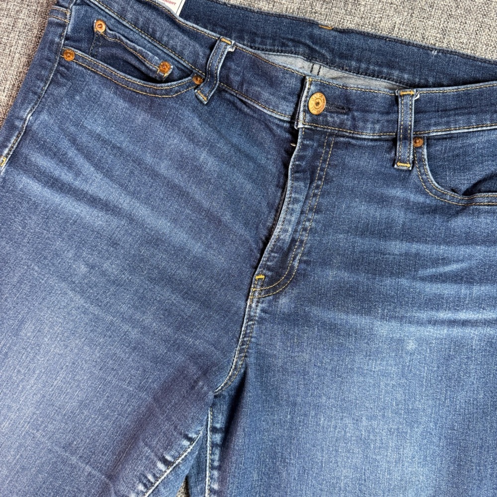 Womens Gap Classic Straight Jeans | 33 Waist - Size 16 | Tall Dark Wash Mid Rise - Picture 12 of 13